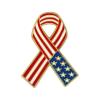 American Flag Ribbon - Die Struck Patriotic Lapel Pins