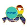 Rainbow Ribbon Lapel Pins W/ Custom Logo