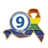 Rainbow Ribbon Lapel Pins W/ Custom Logo