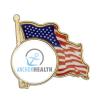 American Flag Lapel Pin W/ Custom Logo - Made in USA