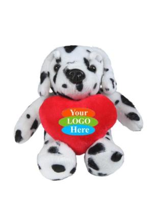 Soft Plush Dalmatian With Heart 8"