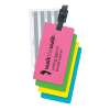 Neon Write On Back Luggage Tags