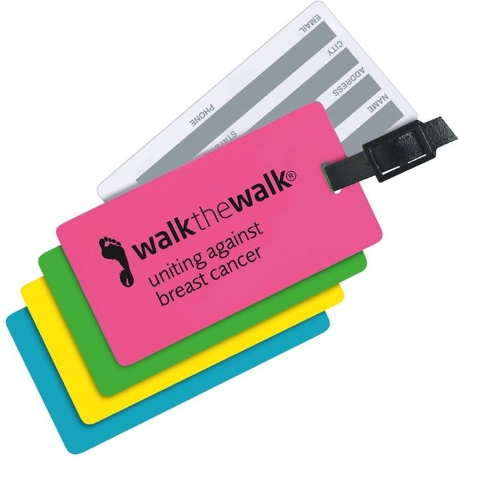 Neon Write On Back Luggage Tags