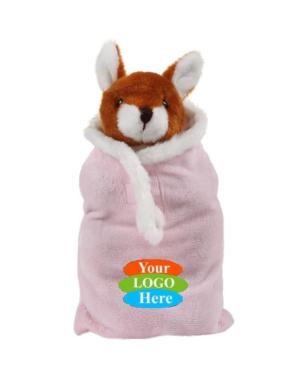Soft Plush Kangaroo in Sleeping Bag 8"