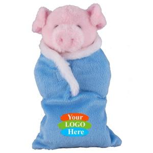 Soft Plush Pig in Baby Sleep Bag Stuffed Animal 12"