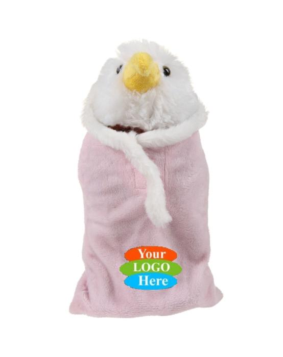Soft Plush Eagle in Sleeping Bag 8"