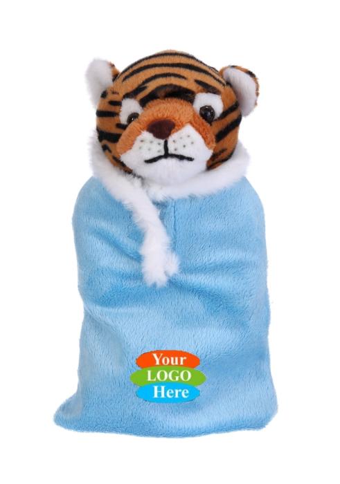 Soft Plush Tiger in Baby Sleep Bag Stuffed Animal 12"