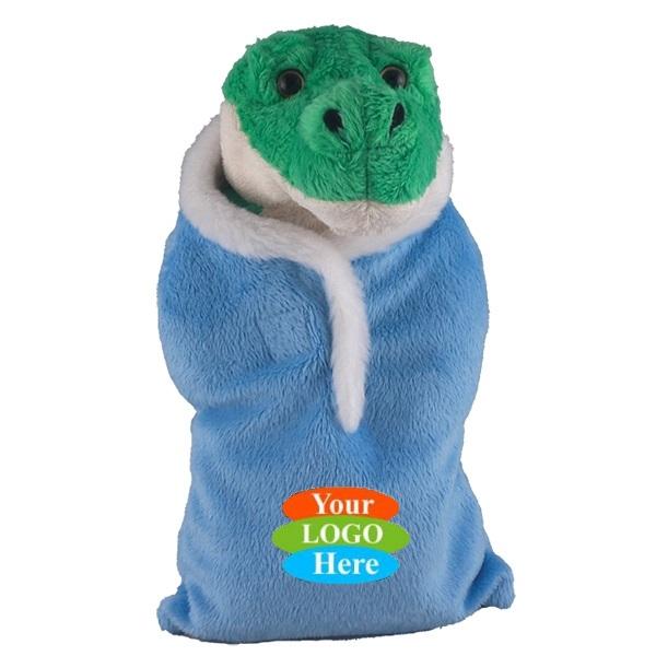 Soft Plush Alligator in Baby Sleep Bag Stuffed Animal 8"