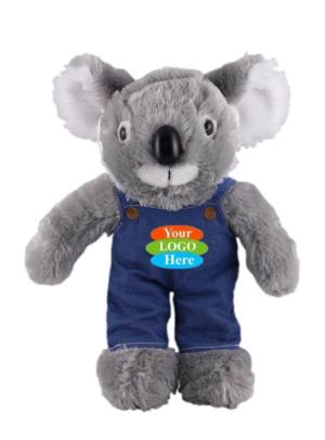 Soft Plush Stuffed Koala in Denim Overall 8"