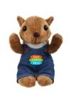 Soft Plush Squirrel in Denim Overall 8"