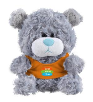 Soft Plush Gray Qbear With Tank Top 6"