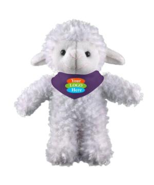 Soft Plush Stuffed Sheep With Bandana 8"