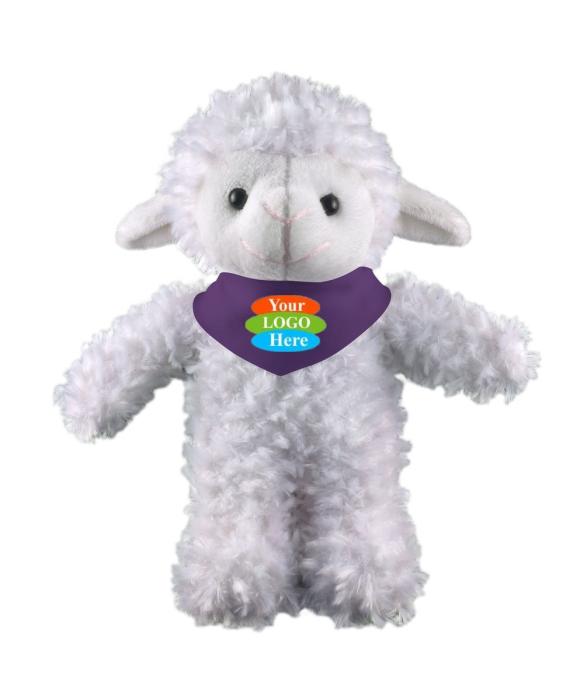 Soft Plush Stuffed Sheep With Bandana 12"