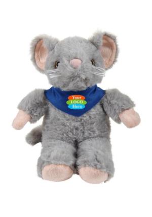 Soft Plush Mouse With Bandana 8"