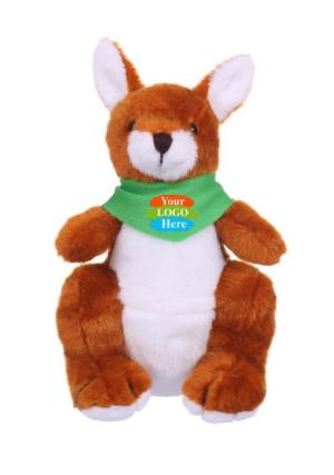 Soft Plush Kangaroo With Bandana 8"