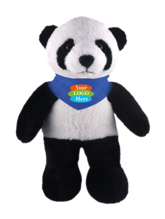 Soft Plush Stuffed Panda With Bandana 8"