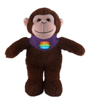 Soft Plush Stuffed Monkey With Bandana 8"