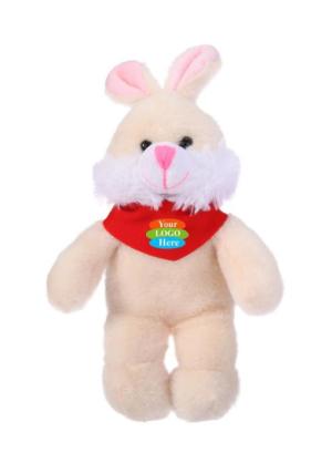 Soft Plush Bunny With Bandana 8"