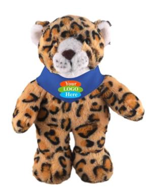 Soft Plush Stuffed Leopard With Bandana 12"