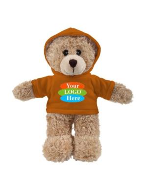 Soft Plush Tan Bear With Hoodie 12"