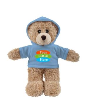 Soft Plush Tan Bear With Hoodie 8"