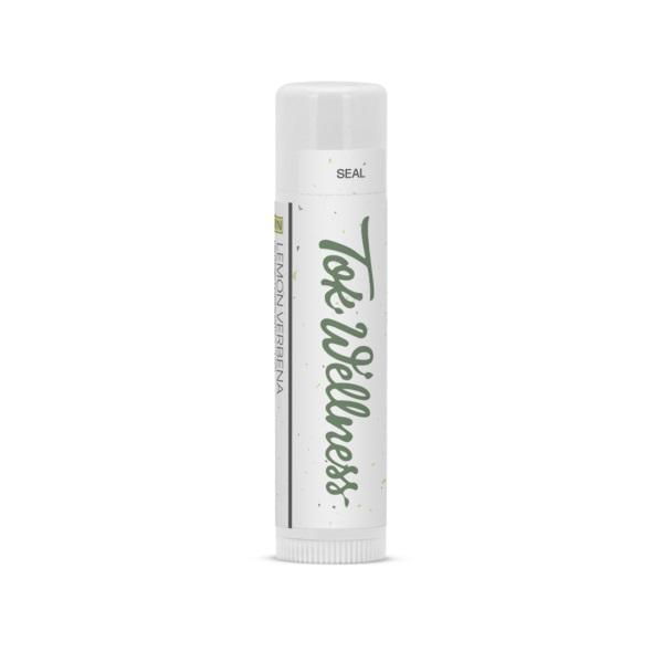 Lemon Verbena Natural Lip Balm in White Tube | Promotion Choice