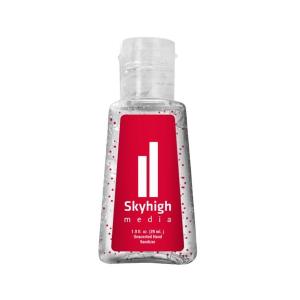 1 oz Single Color Moisture Bead Sanitizer in Trapezoid Bottle