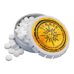 2 1/8" Large Round Push Tin with Mints