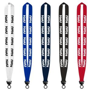 3/4" Polyester Welded Lanyard with Trapezoid and Plastic O-Ring