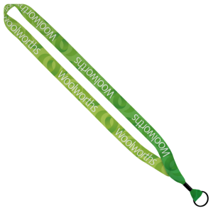 3/4" Recycled PET Dye-Sublimated Lanyard w/ Crimp & Split-Ring