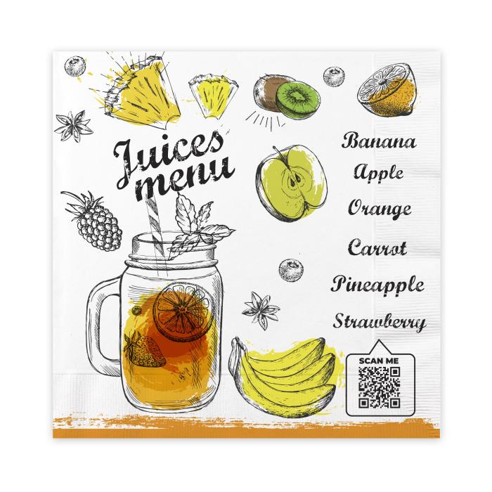 Full Color Luncheon Napkins with Coin Edges Embossed