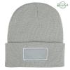 Patch Knit Beanie With Cuff