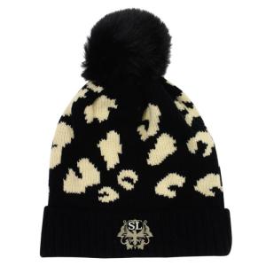 Leopard Print Pom Beanie