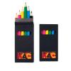 Six Color Wooden Pencil Set in Black Box