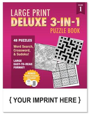 Deluxe Large Print 3-in-1 Puzzle Book