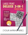 Deluxe Large Print 3-in-1 Puzzle Book Puzzle Pack