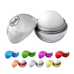 Metallic Finish Round Lip Balm