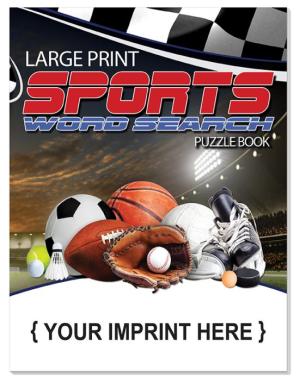 Sports Large Print Word Search Book