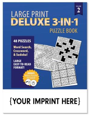 Deluxe Large Print 3-in-1 Puzzle Book Volume 2