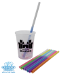 Mood 12 oz. Rainbow Confetti Cup/Straw/Lid Set