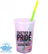 Mood 22 oz. Rainbow Confetti Cup/Straw/Lid Set