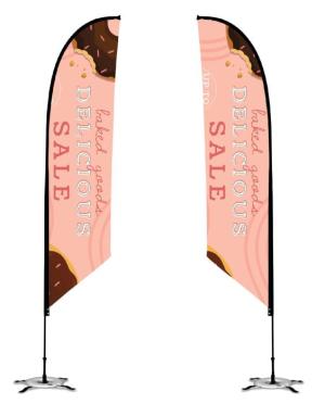 15 Ft Angled Advertising Flags