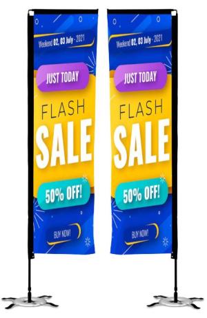 17 Ft Rectangle Advertising Flags