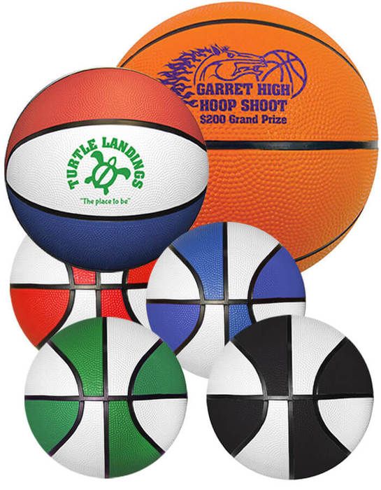 5" Rubber Basketballs 