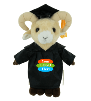 Ram With Graduation Cap and Gown 8"