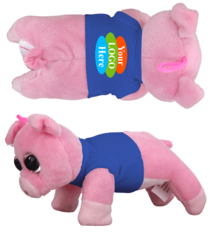 Soft Plush Pig Magnet Tsum Tsum with T-Shirt 6"