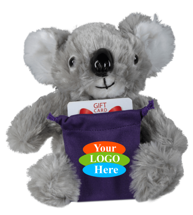Soft Plush Koala With Gift Card Sack 8"
