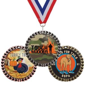 1.75" Speed Medal with Wreath Border