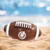 Football Beachballs at Beach 16 inch