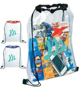 Rally Clear Drawstring Bags